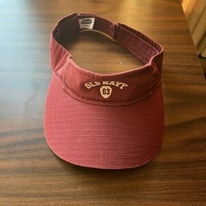 Old Navy Red Visor Cap Hat Adjustable Adult 100% Cotton #63